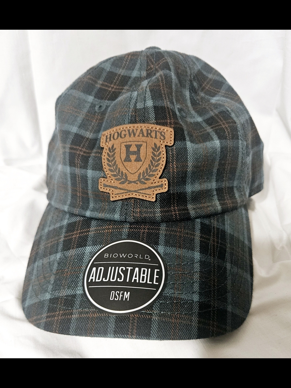 Hogwarts Harry Potter  Green Plaid Hat Baseball Adjustable